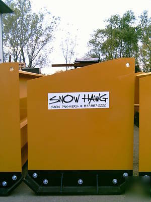 8' snow plow pusher for skid steer loader skidsteer