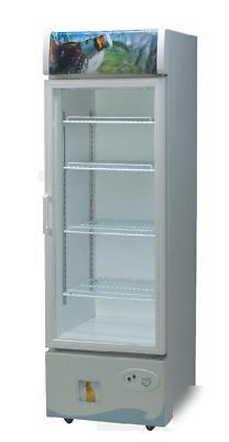 Cooltech single glass door reach-in display cooler 22