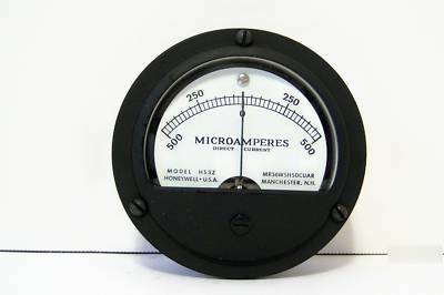 Honeywell 500-0-500 d.c. microamperes meter nos works 