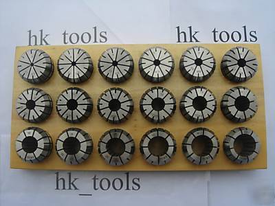  ER32 collet 18PCS(3-20) milling lathe& wooden block-us