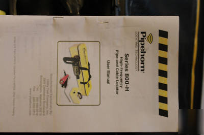 New * * pipehorn 800-h pipe & cable locator package