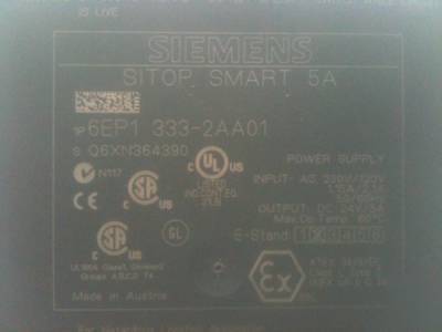 New siemens sitop smart 5A 6EP1 333 2AA01 power supply