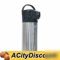 6 update decaf s/s liner push-button top coffee airpots