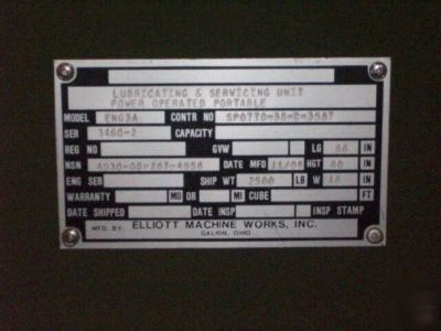 New portable lubricating unit / air / oil/ diesel motor