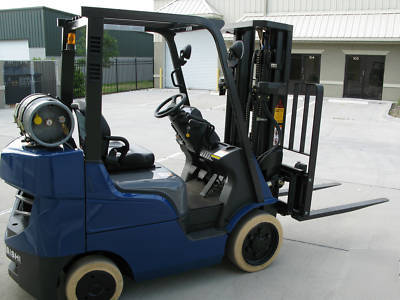 2008 mitsubishi forklift lp gas, 5,000 lbs 14 hours use