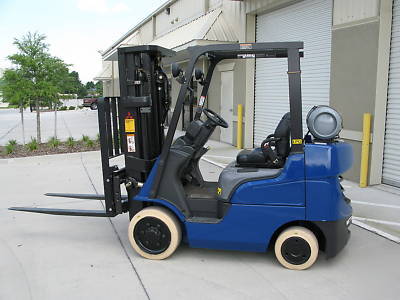 2008 mitsubishi forklift lp gas, 5,000 lbs 14 hours use