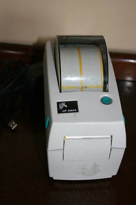 Zebra LP2824 thermal tag printer with cables
