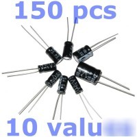 150X radial electrolytic capacitor kit 10 values set 