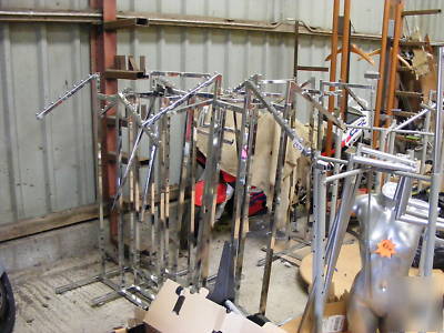 Clothes rail garment rail shop display