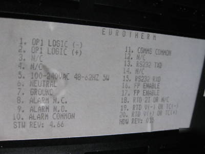 Eurotherm 808 controllers four in a control box w/tc's