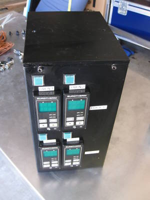 Eurotherm 808 controllers four in a control box w/tc's