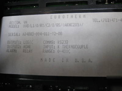 Eurotherm 808 controllers four in a control box w/tc's