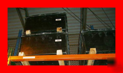 Lot of 50 fiberglass totes tubs 39X39X21 wmounted 4X4's