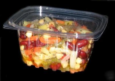 Compostable 16 oz rect deli container lids 900/case