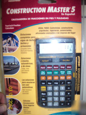 Construction master 5 calculator model 4054 en espanol
