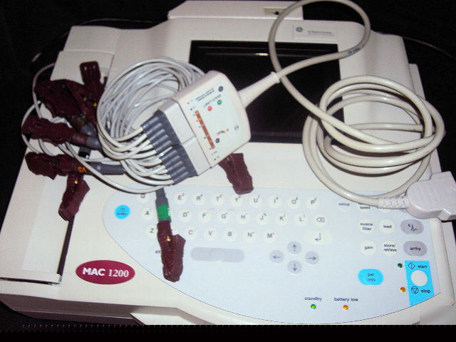 Ge mac 1200 interpretive ekg ecg machine ~patient ready