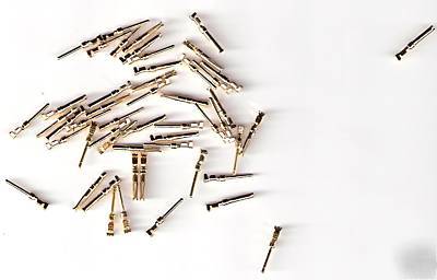 Gold plated wire crimp pin connector 200 pc 9/16 x 1/32