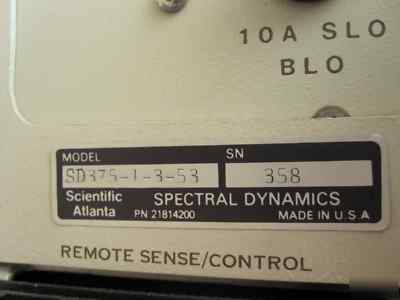 Spectral dynamics SD375 analyzer ii spectrum sd-375 