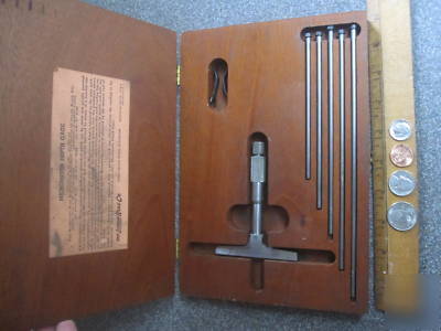 Vintage 1922 lufkin no. 513 micrometer depth gage