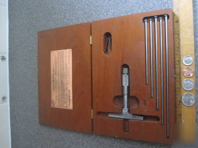 Vintage 1922 lufkin no. 513 micrometer depth gage