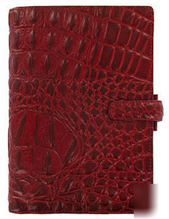 Leather personal planner / agenda from filofax - red