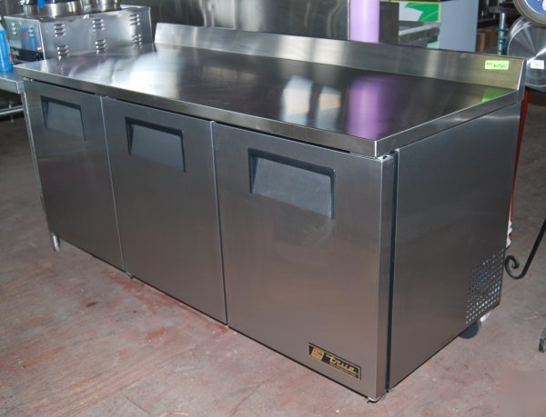 New true 3 door undercounter worktop refrigerator 