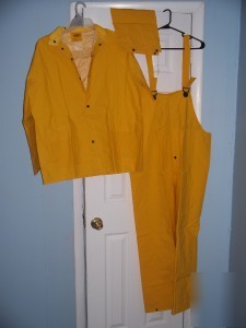 Nip super heavy duty.35MM pvc industrial rainsuit sz m