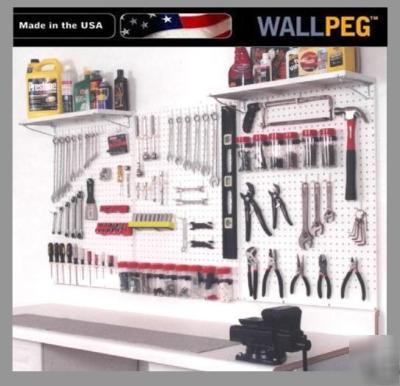 Jumbo garage tool storage organizer boards - work bench