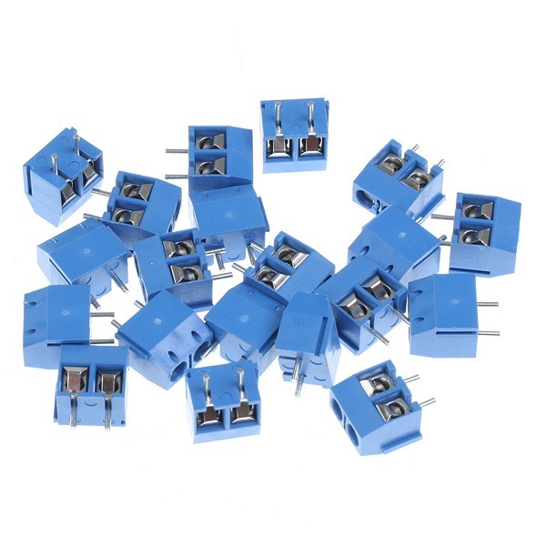 20X 2-way/pin blue terminal block connector 16AMP