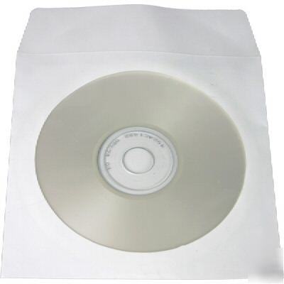 500-pk white double disk cd dvd paper sleeve free ship