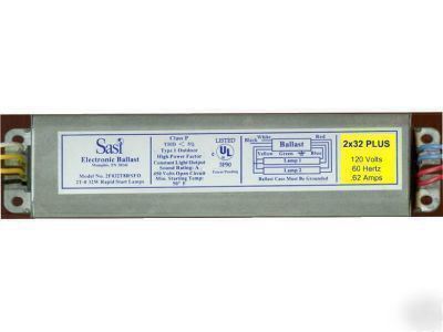 Electronic ballast 2 T8 32 w rapid start lamp