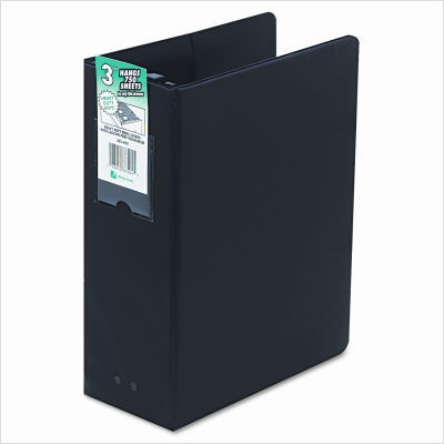 Hanging post binder, 8-1/2 x 11, 3IN capacity, black