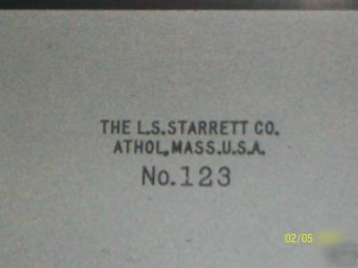 L.s. starrett 123 master series venier caliper 60