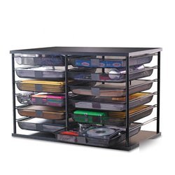 New 12-compartment organizer w/mesh drawers, 7 1/8 x...