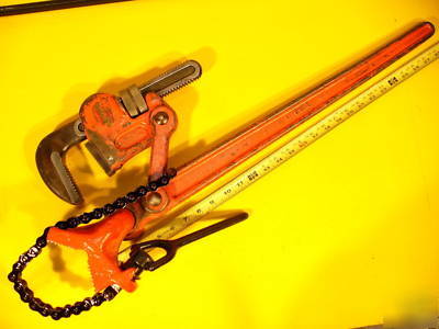 Ridgid compound pipe wrench plumbing tools contractor
