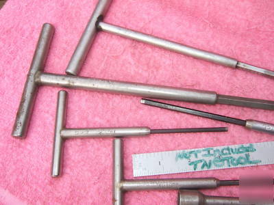 Allen t-handle set 6 old moore machinist toolmaker wow 