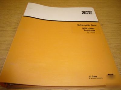 Case 860 turbo trencher schematic set manual