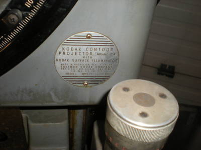 Kodak contour projection comparator with accessories