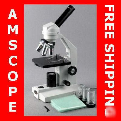 40X-800X compound biological microscope + mech. stage