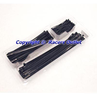 Black nylon cable wire zip ties 400 assorted sizes