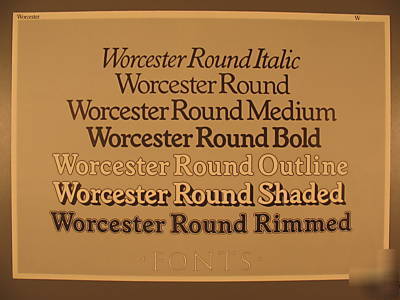 Type specimen of worcester round - fonts ingrama ag