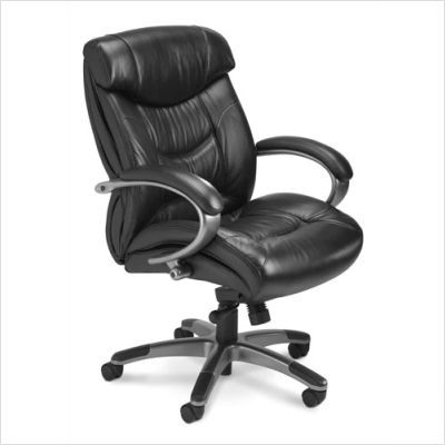Ultimo executive mid-back chair burgundy leather