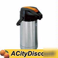 6EA decaf coffee airpot 2.5L s/s liner & body lever top