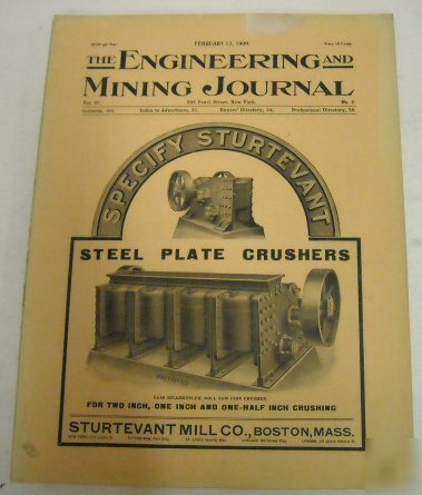 Engineering & mining journal 1909 magazine v 87 # 7