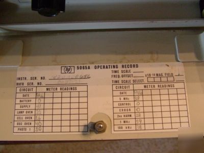 Hp 5065A rubidium freq. standard w/ patek-philipp clock