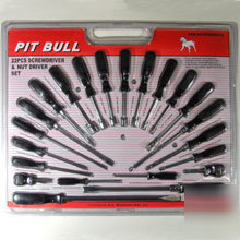 New 22PC sd&nut driver set black 