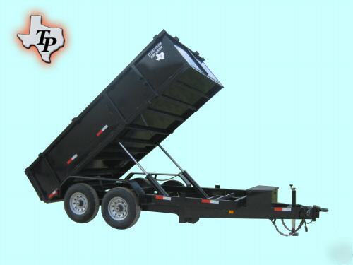 New 2010 7'X14' texas pride dump trailer 14K gvwr