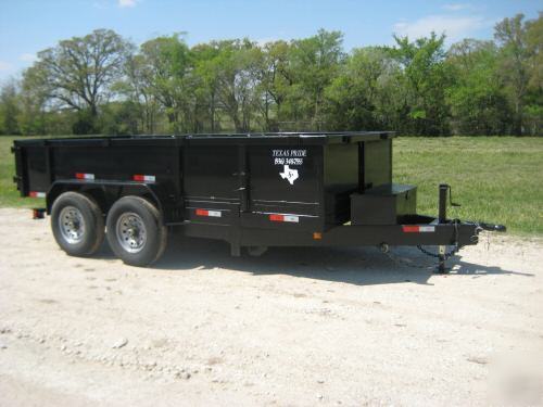 New 2010 7'X14' texas pride dump trailer 14K gvwr
