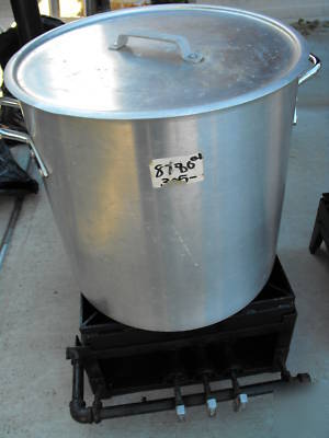 Cooking pots stainles huge lot of 3 with burners 