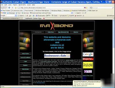 Havana cigars merchant websites and domains for sale